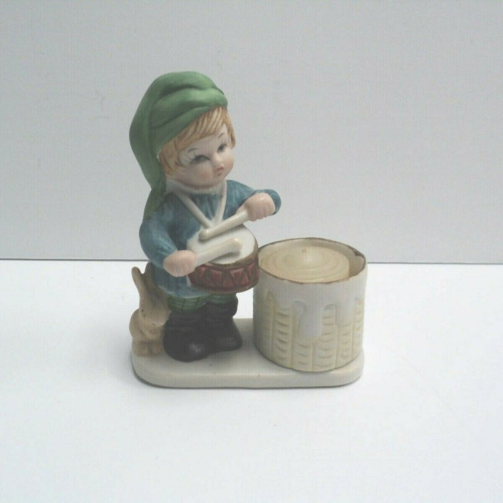Vintage 1978 Jasco Christmas Luvkins Drummer Boy Figurine 4 5/8" High